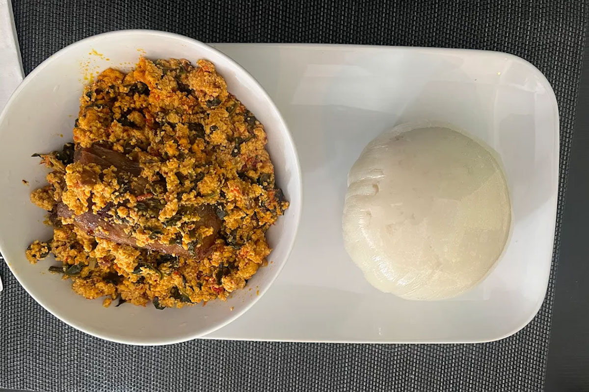 Garri with Egusi
